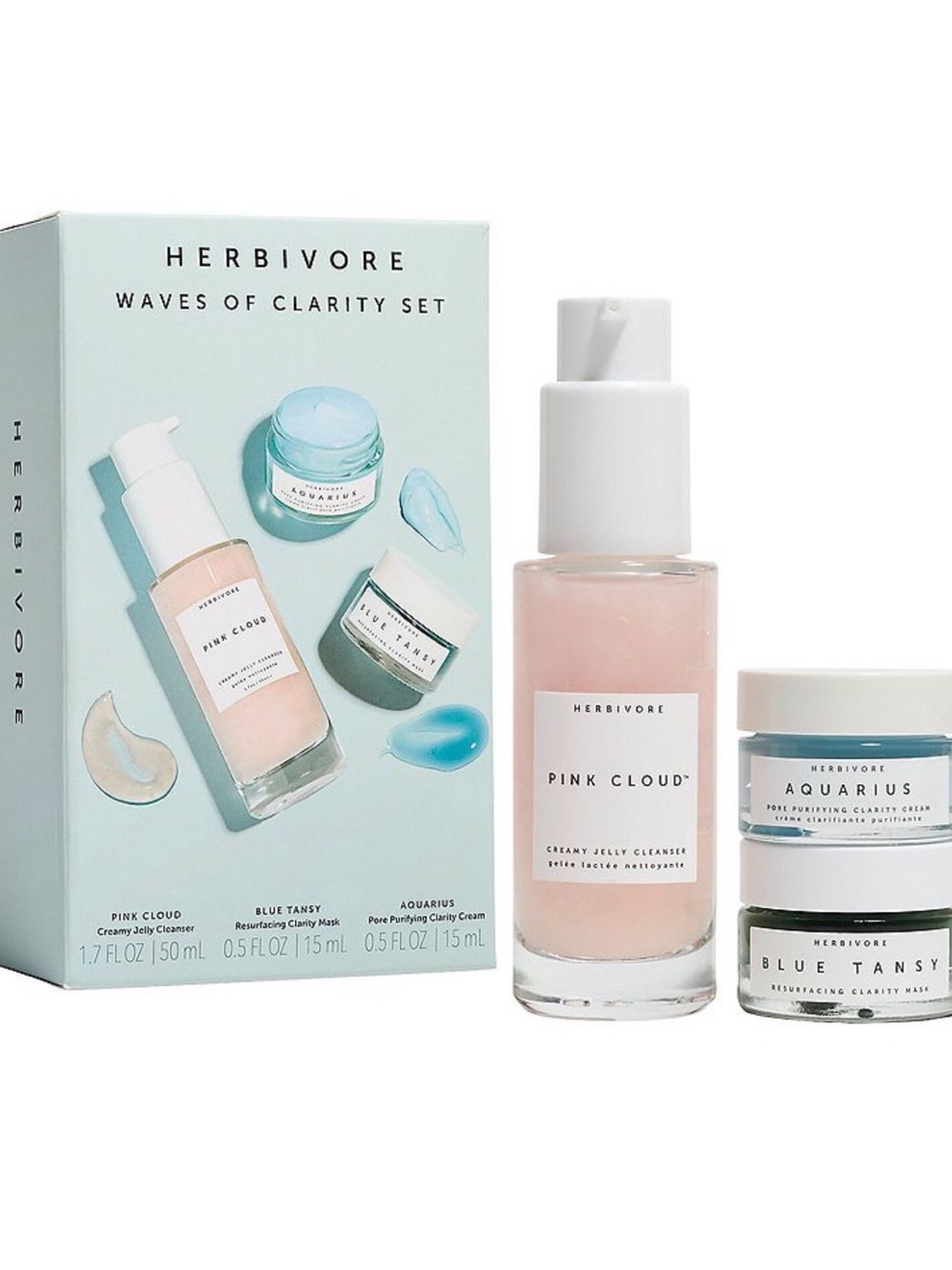 NIB Herbivore Waves of Clarity 3-Piece Skincare Set